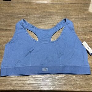 GAP GapBody Women’s Cotton Ribbed Comfort Pullover Bralette Blue X-Large NWT